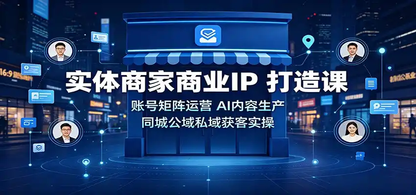 《AI赋能实体商家IP打造全攻略,一人多号矩阵+同城爆店流量变现》-猴哥资源站