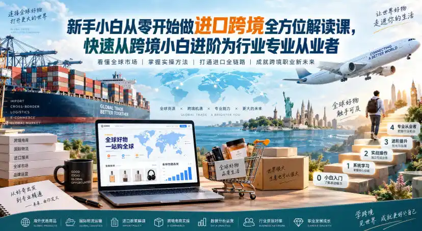 《进口跨境零基础全攻略：政策+流程+系统一次打通，小白也能独立操盘》-猴哥资源站