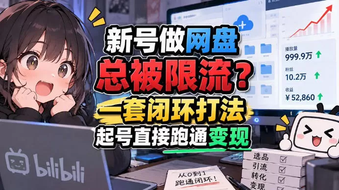 网盘拉新SOP：小白前期宝典，每一步都有明确动作，几千测试出来的打法，全程不限流-猴哥资源站