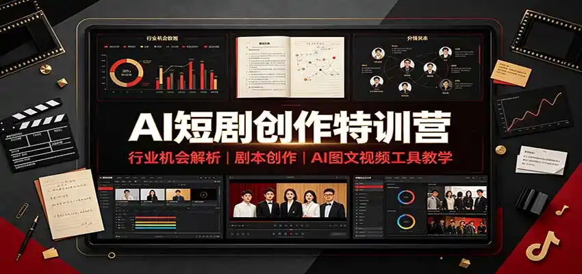 《AI短剧25天实战变现全攻略：零基础批量产出爆款剧本，抢占2026风口红利》-猴哥资源站