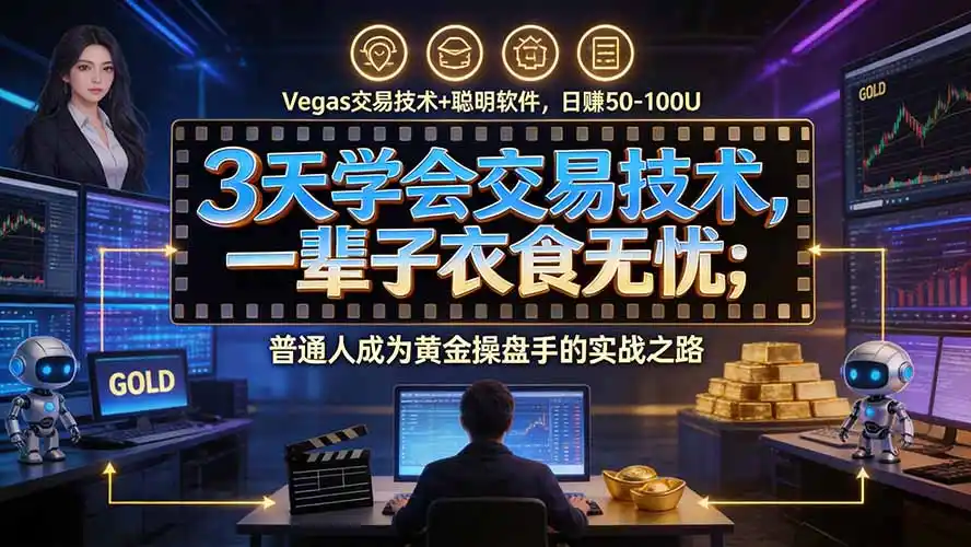《10年团队实战维加斯交易技术，200美金起步日入50-100美金》-猴哥资源站