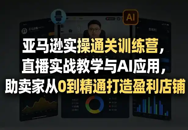 《亚马逊直播实操+AI全链路，612节实战体系助你从0精通盈利店铺》-猴哥资源站