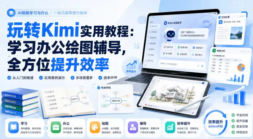 玩转Kimi实用教程:学习办公绘图辅导,全方位提升效率-猴哥资源站