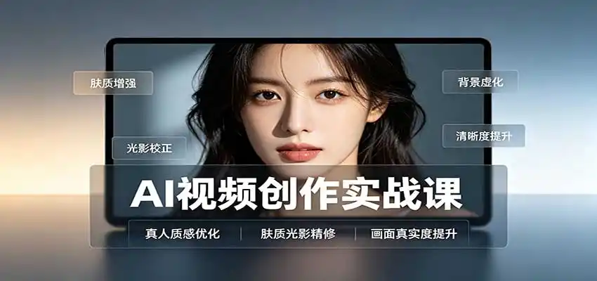 《AI视频创作全流程实战,面部优化+情绪调整,新手也能做出真人质感》-猴哥资源站