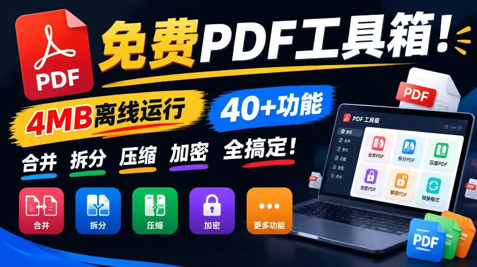 《零成本卖PDF工具箱，4MB离线40+功能，收合伙人躺赚》-猴哥资源站