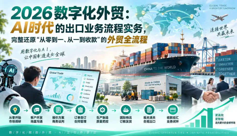 《AI数字化外贸出口全流程实操，从零到收款一套通关》-猴哥资源站