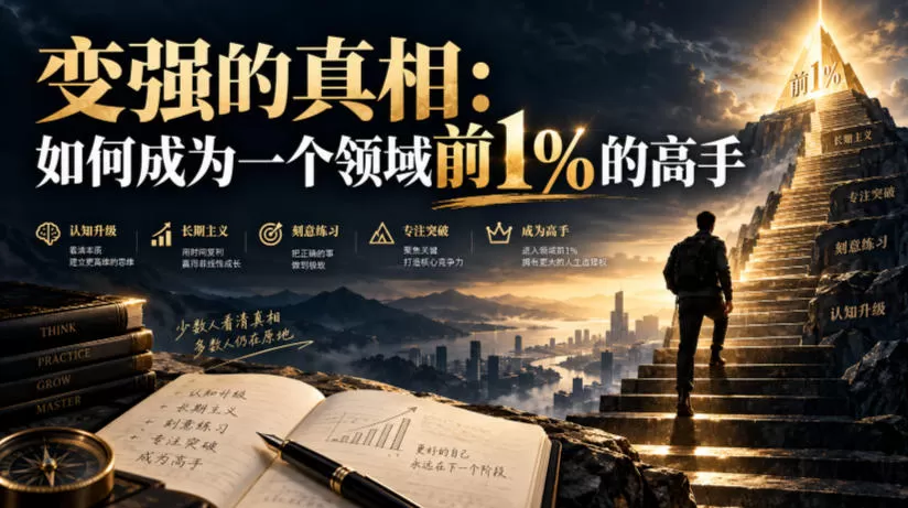 《从熟练到前1%高手：突破平台期的进阶实战体系》-猴哥资源站