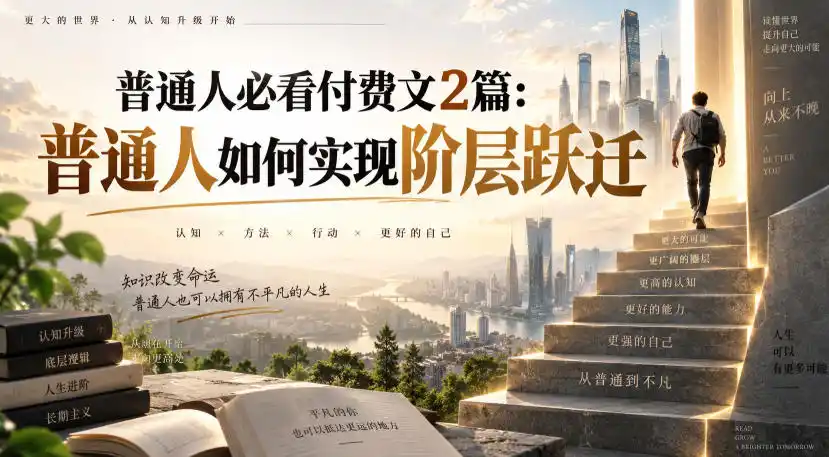《普通人阶层跃迁实战指南：周期判断+开源节流+投资组合，从财务困局到资产增值》-猴哥资源站
