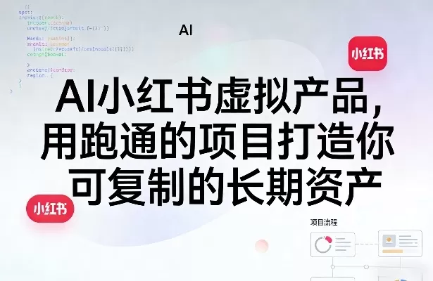 《AI+小红书虚拟产品全流程实战，零成本打造可复制的长期资产》-猴哥资源站