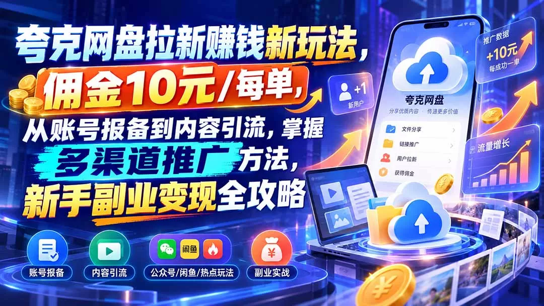 《网盘拉新实战全拆解：公众号+漫剧引流，碎片时间稳定出单》-猴哥资源站