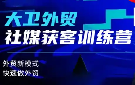 大卫老师·外贸社媒获客独家训练营(更新8月)-猴哥资源站