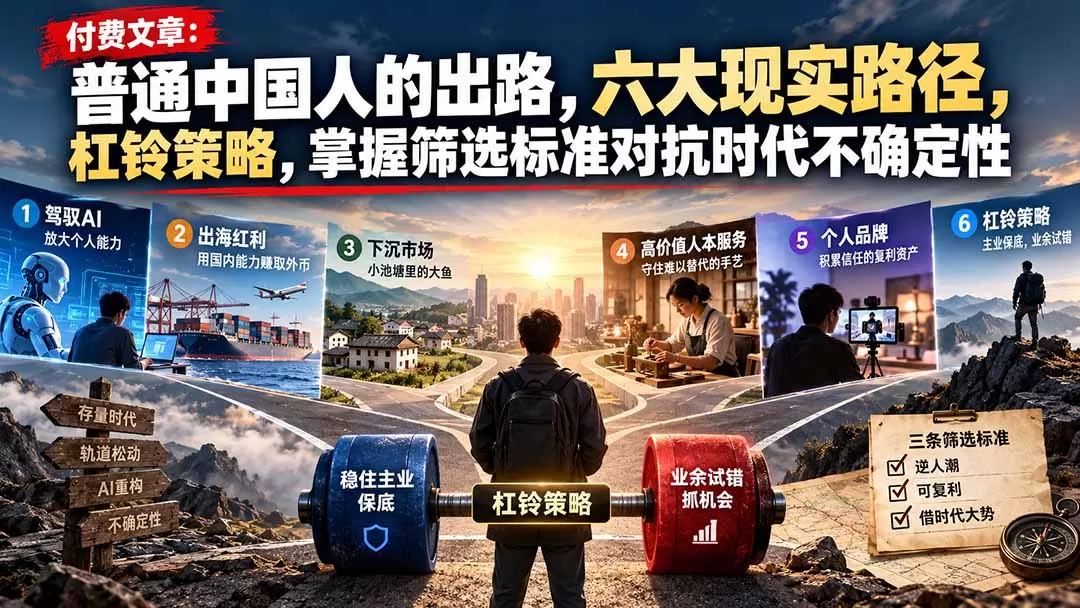 《存量时代普通人的六大破局出路，看透趋势找到自己的翻盘赛道》-猴哥资源站