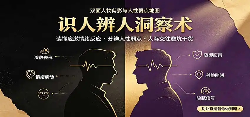 《九大识人术：一眼看穿人性破绽，从此不再交错朋友》-猴哥资源站