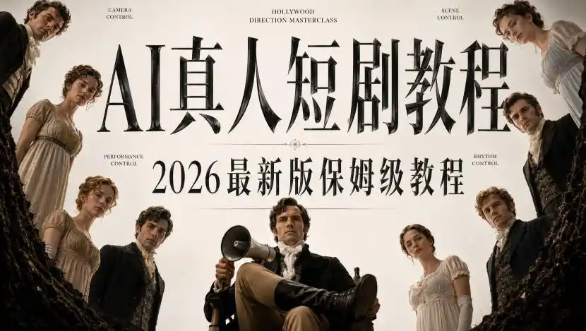 《AI真人短剧全流程实操，零基础也能批量产出电影感爆款视频》-猴哥资源站