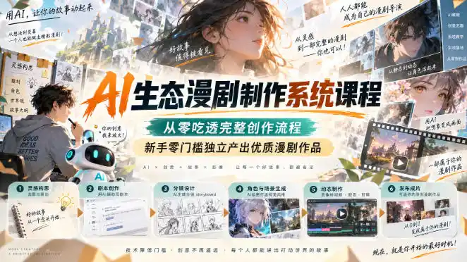 《AI漫剧全流程实操，零基础独立出片，标准化创作稳变现》-猴哥资源站