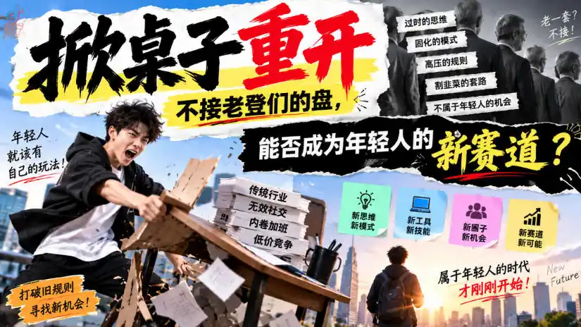 《掀桌子重开!年轻人不接老登盘的新活法全攻略》-猴哥资源站