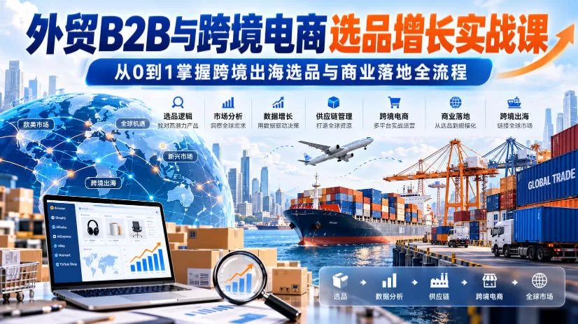 《外贸跨境选品实战，数据化出海从0到1全攻略》-猴哥资源站