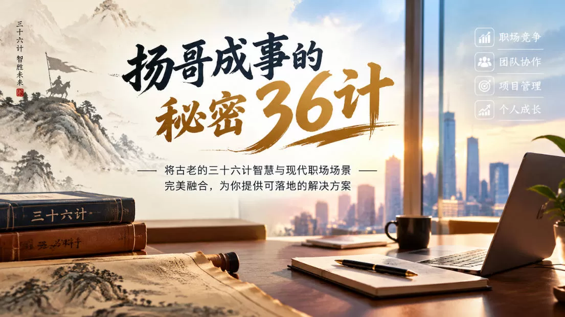 《36计职场兵法实战，零基础掌握成事思维逆袭破局》-猴哥资源站