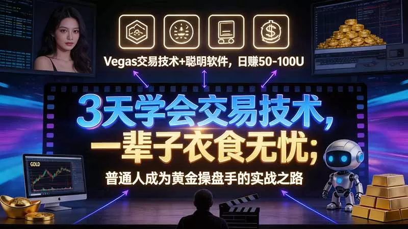 3 天学会 顺势而为交易系统，趋势看得懂、下单有依据：软件自动帮你盯盘，新手也能稳定复利-猴哥资源站