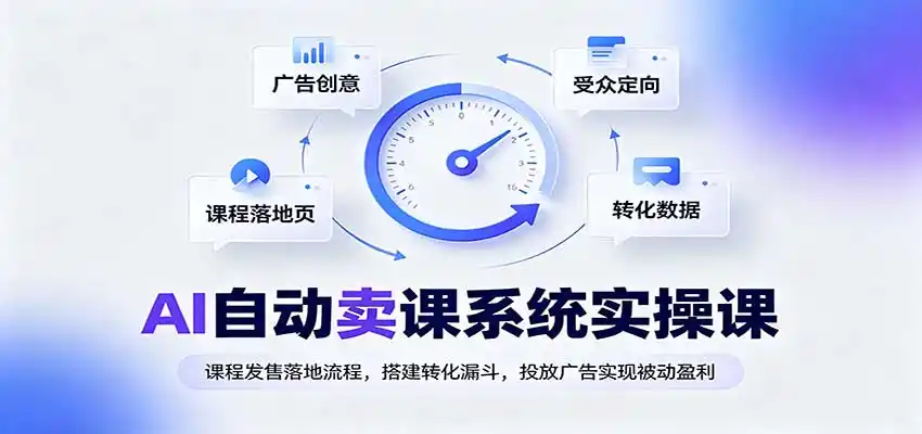 《AI自动卖课系统:常青漏斗+Meta广告,被动出单全攻略》-猴哥资源站