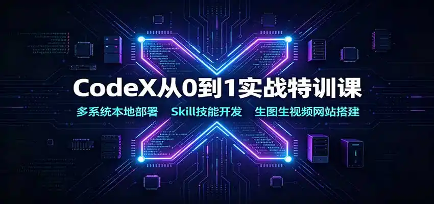 《零基础玩转CodeX实战：本地部署+AI漫剧+3D看房，全套项目一键生成》-猴哥资源站