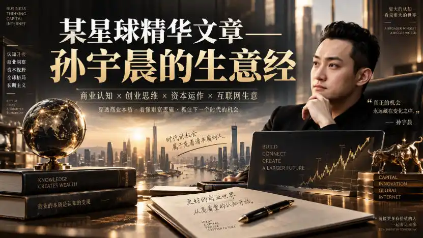 《孙宇晨流量生意经：IP制造流量与财富裂变的底层逻辑》-猴哥资源站