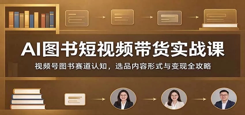 《视频号AI图书带货：零基础起号到稳定变现全攻略》-猴哥资源站