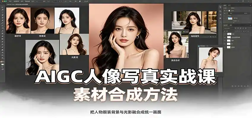 《AI人像写真全流程实战，零基础批量出片接单变现攻略》-猴哥资源站