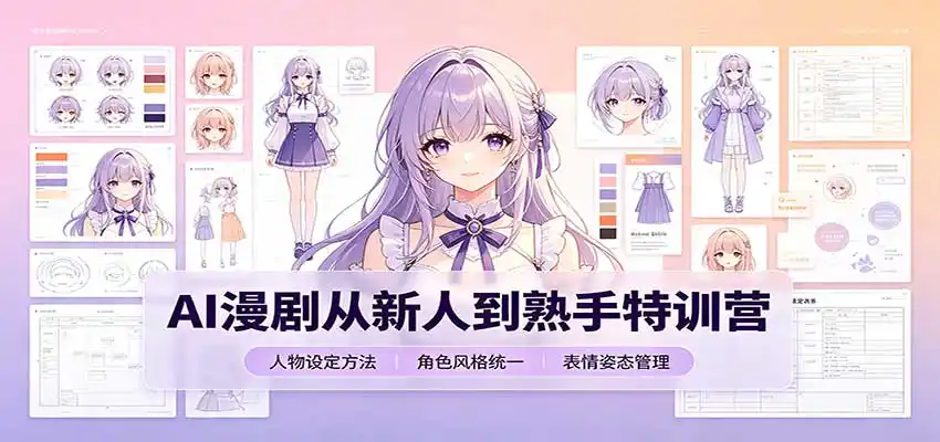 《AI漫剧全流程实战：零基础批量出片，全套提示词+素材包直接复用》-猴哥资源站