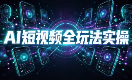 《AI短视频全玩法实操：从剪辑到带货数字人漫剧短剧全流程》-猴哥资源站